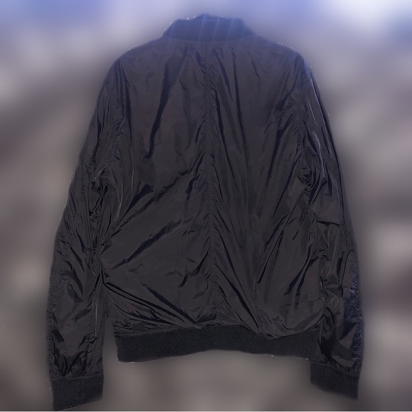 Men’s Black Bomber Jacket - Picture 2 of 3
